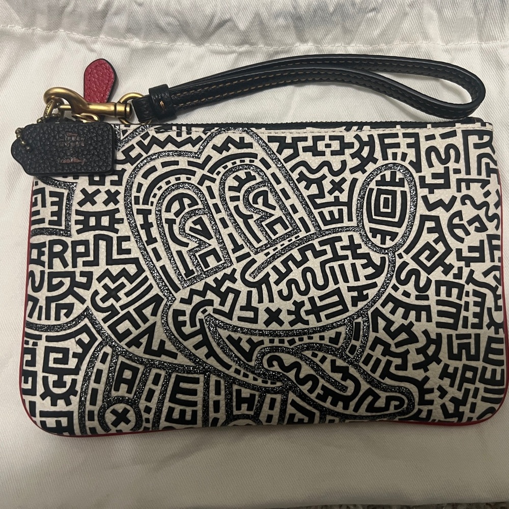Coach Mickey Mouse x Keith Haring Wristlet (C1176)